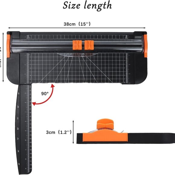 Paper Cutter 12 Inch Scrapbooking Tool Side Ruler for Craft Paper A4 Paper NEW - Picture 3 of 4